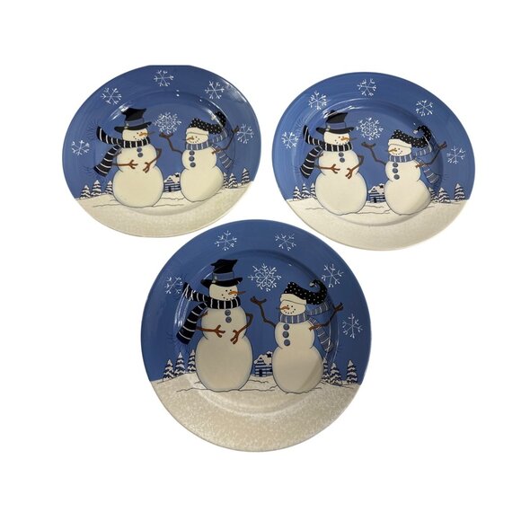 First Snowfall by J Wecker Frisch Canterbury Potteries Ltd Dishes-11 Pieces - Picture 4 of 5